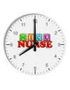 Nicu Nurse 10 InchRound Wall Clock with Numbers-Wall Clock-TooLoud-White-Davson Sales
