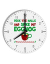 Spike My Eggnog 10 InchRound Wall Clock with Numbers-Wall Clock-TooLoud-White-Davson Sales