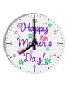 Happy Mother's Day Design 10 InchRound Wall Clock with Numbers by TooLoud-Wall Clock-TooLoud-White-Davson Sales