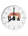 Bald Eagle USA 10 InchRound Wall Clock with Numbers by TooLoud-Wall Clock-TooLoud-White-Davson Sales