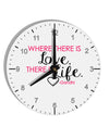 TooLoud Where There Is Love Gandhi 10 InchRound Wall Clock with Numbers-Wall Clock-TooLoud-White-Davson Sales