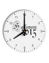 Halloween Current Year Script Distressed 10 InchRound Wall Clock with Numbers-Wall Clock-TooLoud-White-Davson Sales