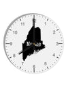 Maine - United States Shape 10 InchRound Wall Clock with Numbers-Wall Clock-TooLoud-White-Davson Sales