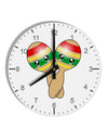 Cute Maracas Design 10 InchRound Wall Clock with Numbers by TooLoud-Wall Clock-TooLoud-White-Davson Sales