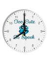 Owl Too Cute Blue 10 InchRound Wall Clock with Numbers-Wall Clock-TooLoud-White-Davson Sales