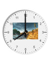 Castlewood Canyon 10 InchRound Wall Clock with Numbers-Wall Clock-TooLoud-White-Davson Sales