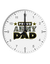 Proud Army Dad 10 InchRound Wall Clock with Numbers-Wall Clock-TooLoud-White-Davson Sales