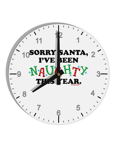 I've Been Naughty This Year 10 InchRound Wall Clock with Numbers-Wall Clock-TooLoud-White-Davson Sales