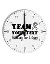 Personalized Team -Name- Walking for a Cure 10 InchRound Wall Clock with Numbers-Wall Clock-TooLoud-White-Davson Sales