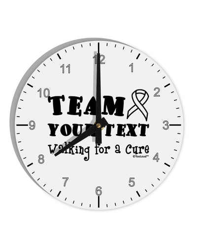 Personalized Team -Name- Walking for a Cure 10 InchRound Wall Clock with Numbers-Wall Clock-TooLoud-White-Davson Sales