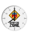 Republican Zone 10 InchRound Wall Clock with Numbers-Wall Clock-TooLoud-White-Davson Sales