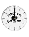 Mathletic Department Distressed 10 InchRound Wall Clock with Numbers by TooLoud-Wall Clock-TooLoud-White-Davson Sales