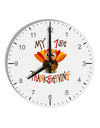 My 1st Thanksgiving 10 InchRound Wall Clock with Numbers-Wall Clock-TooLoud-White-Davson Sales