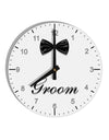 Tuxedo - Groom 10 InchRound Wall Clock with Numbers-Wall Clock-TooLoud-White-Davson Sales