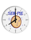 Sen-Pie Sama Kun San Chan 10 InchRound Wall Clock with Numbers-Wall Clock-TooLoud-White-Davson Sales