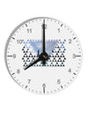 Chicago Triangles 10 InchRound Wall Clock with Numbers-Wall Clock-TooLoud-White-Davson Sales