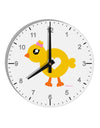 Cute Chick with Bow 10 InchRound Wall Clock with Numbers by TooLoud-Wall Clock-TooLoud-White-Davson Sales