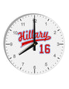 Hillary Jersey 16 10 InchRound Wall Clock with Numbers-Wall Clock-TooLoud-White-Davson Sales