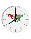 Christmas Cheer Color 10 InchRound Wall Clock with Numbers-Wall Clock-TooLoud-White-Davson Sales