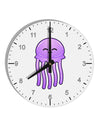 Cute Jellyfish 10 InchRound Wall Clock with Numbers by TooLoud-Wall Clock-TooLoud-White-Davson Sales