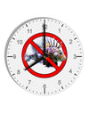 No Lionfish 10 InchRound Wall Clock with Numbers-Wall Clock-TooLoud-White-Davson Sales