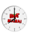 Hot Mama Chili Heart 10 InchRound Wall Clock with Numbers-Wall Clock-TooLoud-White-Davson Sales