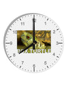 Menacing Turtle with Text 10 InchRound Wall Clock with Numbers-Wall Clock-TooLoud-White-Davson Sales