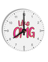 Like OMG 10 InchRound Wall Clock with Numbers by TooLoud-Wall Clock-TooLoud-White-Davson Sales