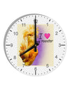 I Heart My Rooster 8" Round Wall Clock with Numbers-Wall Clock-TooLoud-Davson Sales