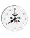 Halloween Queen 10 InchRound Wall Clock with Numbers by TooLoud-Wall Clock-TooLoud-White-Davson Sales