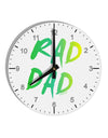 Rad Dad Design - 80s Neon 10 InchRound Wall Clock with Numbers-Wall Clock-TooLoud-White-Davson Sales