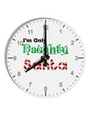 Naughty For Santa 10 InchRound Wall Clock with Numbers-Wall Clock-TooLoud-White-Davson Sales