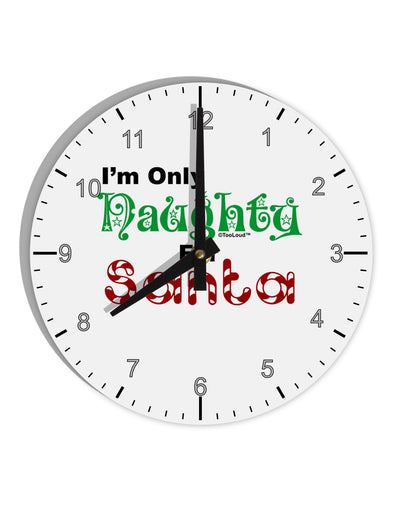 Naughty For Santa 10 InchRound Wall Clock with Numbers-Wall Clock-TooLoud-White-Davson Sales