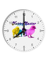 Happy Easter Peepers 8" Round Wall Clock with Numbers-Wall Clock-TooLoud-Davson Sales