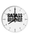 Badass Brother 10 InchRound Wall Clock with Numbers-Wall Clock-TooLoud-White-Davson Sales