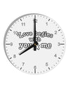 Love Begins With You and Me 10 InchRound Wall Clock with Numbers by TooLoud-Wall Clock-TooLoud-White-Davson Sales