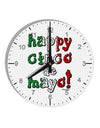 Happy Cinco de Mayo - Cactus Design 10 InchRound Wall Clock with Numbers by TooLoud-Wall Clock-TooLoud-White-Davson Sales