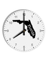 Florida - United States Shape 10 InchRound Wall Clock with Numbers-Wall Clock-TooLoud-White-Davson Sales