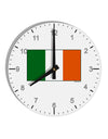 Irish Flag - Flag of Ireland 10 InchRound Wall Clock with Numbers-Wall Clock-TooLoud-White-Davson Sales