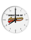 Director Of Awesome 10 InchRound Wall Clock with Numbers-Wall Clock-TooLoud-White-Davson Sales