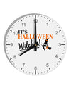 It's Halloween Witches 10 InchRound Wall Clock with Numbers-Wall Clock-TooLoud-White-Davson Sales