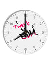 Twerk To EDM Pink 10 InchRound Wall Clock with Numbers-Wall Clock-TooLoud-White-Davson Sales