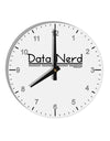 Data Nerd 10 InchRound Wall Clock with Numbers by TooLoud-Wall Clock-TooLoud-White-Davson Sales