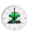 Alien DJ 10 InchRound Wall Clock with Numbers-Wall Clock-TooLoud-White-Davson Sales