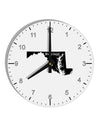 Maryland - United States Shape 10 InchRound Wall Clock with Numbers-Wall Clock-TooLoud-White-Davson Sales