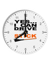 Drive Stick Orange 10 InchRound Wall Clock with Numbers-Wall Clock-TooLoud-White-Davson Sales