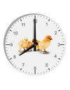 Cute Chicks 10 InchRound Wall Clock with Numbers-Wall Clock-TooLoud-White-Davson Sales