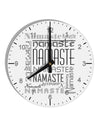 Namaste Rectangle 10 InchRound Wall Clock with Numbers-Wall Clock-TooLoud-White-Davson Sales