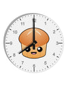 Cute Dinner Roll 10 InchRound Wall Clock with Numbers-Wall Clock-TooLoud-White-Davson Sales