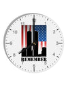 TooLoud Twin Towers Remember 10 InchRound Wall Clock with Numbers-Wall Clock-TooLoud-White-Davson Sales
